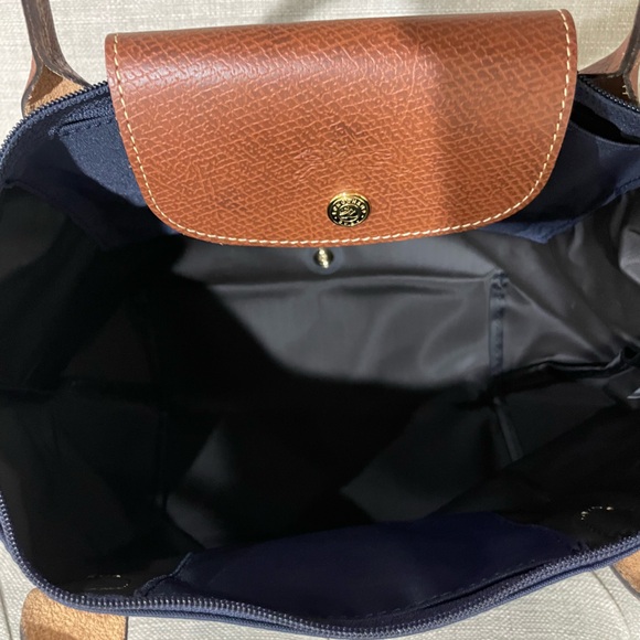 Longchamp Le pliage small tote bag in marine navy blue - Picture 8 of 12
